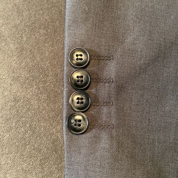 Mogu Men’s Gray Suit Jacket Blazer Slim Fit One Button Notch Lapel Size 44 NWT - Picture 10 of 10